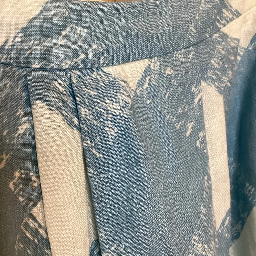 Boden Linen Pleated Circle Skirt Sz 6R - Picture 2 of 5